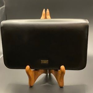 New Buxton Black Leather Clutch.